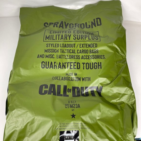New Sprayground Call of Duty Shark Torpedo Duffle Bag - Picture 11 of 12